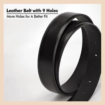 Stylish WHIPPY Women's Leather Belt with Gold Buckle