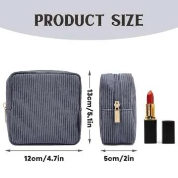yqswstl Mini Corduroy Makeup Bag for Women