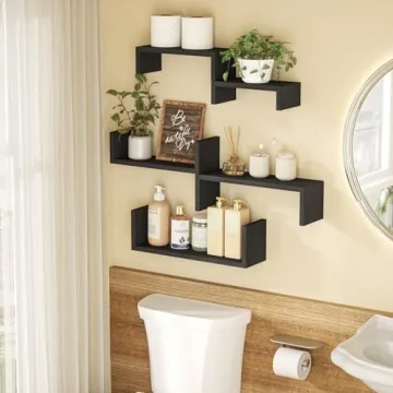 SRIWATANA 5-Piece Floating Wall Shelves Set