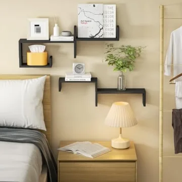 SRIWATANA 5-Piece Floating Wall Shelves Set