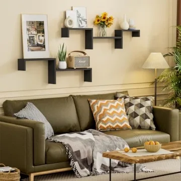 SRIWATANA 5-Piece Floating Wall Shelves Set