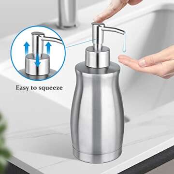 GLUBEE Soap Dispenser - Stainless Steel Brushed Nickel Pump