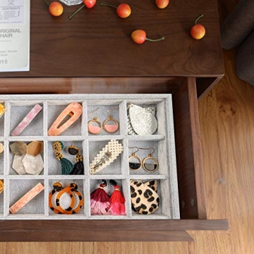 Mebbay Velvet Jewelry Trays Organizer, Set of 3