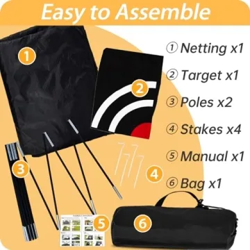 Golf Hitting Practice Nets for Backyard Driving Heavy Duty Men Real Indoor Golf Balls Hitting Pitching Driving Nets for Indoor Outdoor Garage Use Golfing Swing Training Impact Cages with Frame and Net