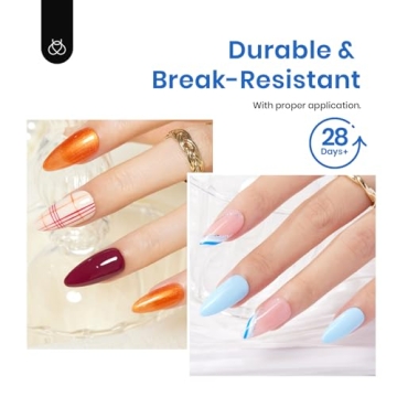 Beetles Almond Medium Shape Nail Tips for Easy Extensions