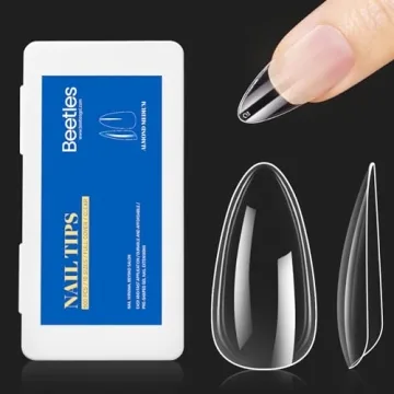 Beetles Almond Medium Shape Nail Tips for Easy Extensions