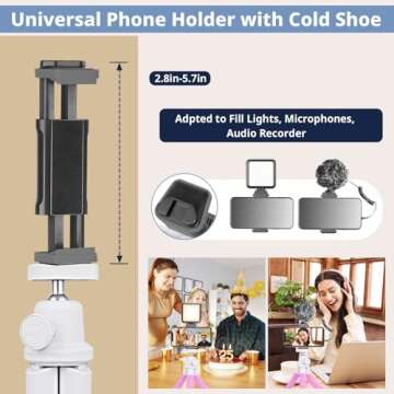 Eicaus Portable and Flexible Phone Tripod Stand for Cellphones, Compact Mini Tripod with Remote for Video Recording, Vlogging and Travel Photography(Pink)