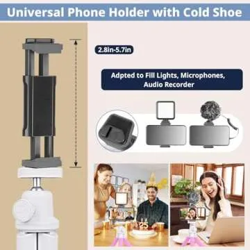 Eicaus Portable and Flexible Phone Tripod Stand for Cellphones, Compact Mini Tripod with Remote for Video Recording, Vlogging and Travel Photography(Pink)