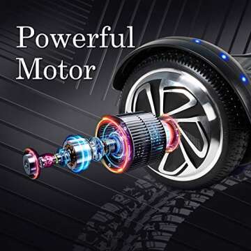 SISIGAD 6.5" Smart Hoverboard with Bluetooth & Lights