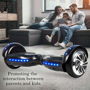 SISIGAD 6.5" Smart Hoverboard with Bluetooth & Lights