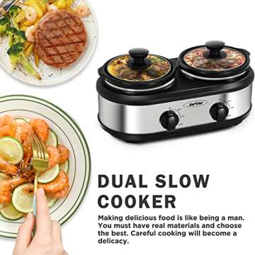 Sunvivi Dual Pot Slow Cooker for Effortless Entertaining