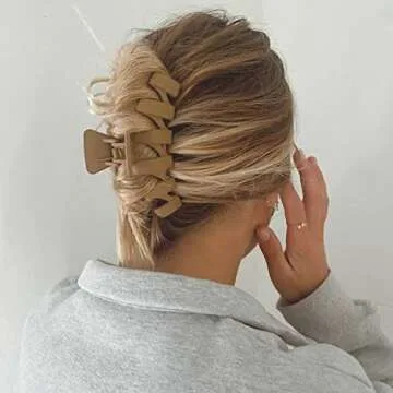 SuPoo Large Matte Claw Hair Clips for Women Stylish Secure Hold