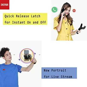 Zhiyun SMOOTH-Q2 3-Axis Handheld Gimbal Stabilizer for Smartphone, iPhone XS/XS MAX/XR/8P/8, Samsung Galaxy S10 S9+ S8+ with Time-lapse Vertigo Shot Object Tracking Panorama, Runtime 17h (with tripod)