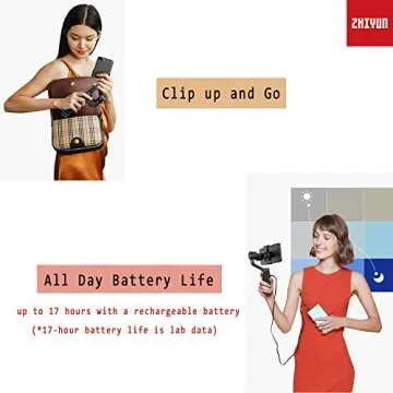 Zhiyun SMOOTH-Q2 3-Axis Handheld Gimbal Stabilizer for Smartphone, iPhone XS/XS MAX/XR/8P/8, Samsung Galaxy S10 S9+ S8+ with Time-lapse Vertigo Shot Object Tracking Panorama, Runtime 17h (with tripod)