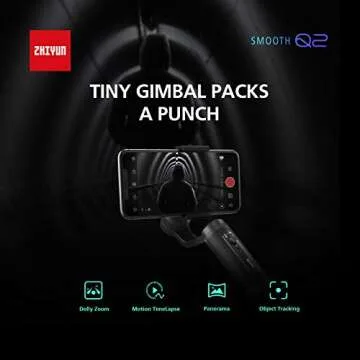 Zhiyun SMOOTH-Q2 3-Axis Handheld Gimbal Stabilizer for Smartphone, iPhone XS/XS MAX/XR/8P/8, Samsung Galaxy S10 S9+ S8+ with Time-lapse Vertigo Shot Object Tracking Panorama, Runtime 17h (with tripod)
