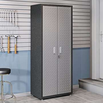 Manhattan Comfort Fortress Collection Modern Designed Durable Tall Storage Standing Garage Cabinet G...