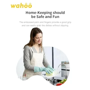 LANON Wahoo Skin-Friendly Dishwashing Gloves for All