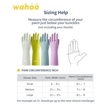 LANON Wahoo Skin-Friendly Dishwashing Gloves for All