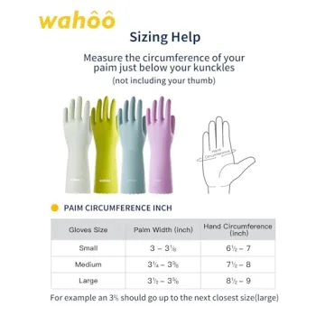 LANON Wahoo Skin-Friendly Dishwashing Gloves for All