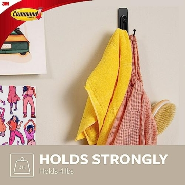 Command Matte Black Hooks for Easy, Damage-Free Hanging