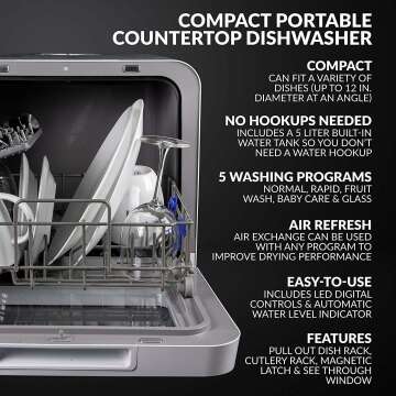 Best Portable Countertop Dishwasher for Small Spaces