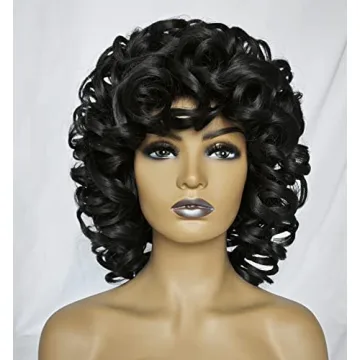 KEAT Short Curly Wig for All Occasions with Bangs
