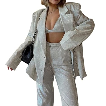 NUFIWI Women Glitter Outfits Set - Dazzling Party Wear