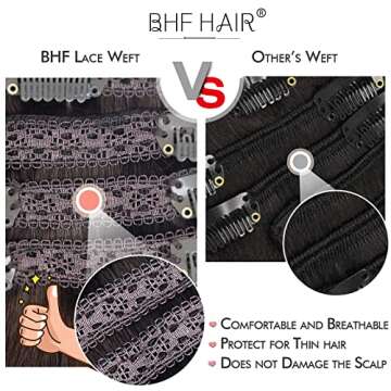 14"Remy Human Hair Clip in Extensions for Women Thick to Ends Dark Brown(#2) 6Pieces 70grams/2.45oz