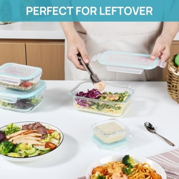 Vtopmart 18-Pack Leakproof Glass Food Storage Containers