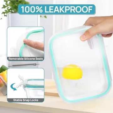 Vtopmart 18-Pack Leakproof Glass Food Storage Containers