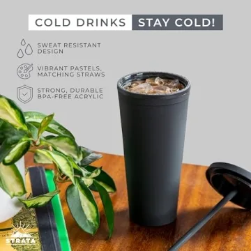 Colorful STRATA CUPS Acrylic Tumblers Set - 4 Pack