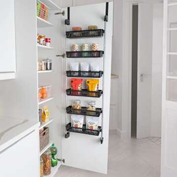 Smart Design Over-the-Door Organizer for Storage – Perfect for Pantry Organization, Bedroom, Bathr...