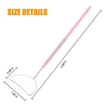 Pink Lash Mirror for Eyelash Extensions - Stainless Steel Tool