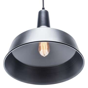 Globe Electric Industrial Pendant Light - Matte Black