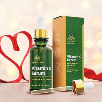 Tree of Life Beauty Vitamin C Skin Care Set, Skin Brightening Face Oil for Dark and Age Spots, Facia...