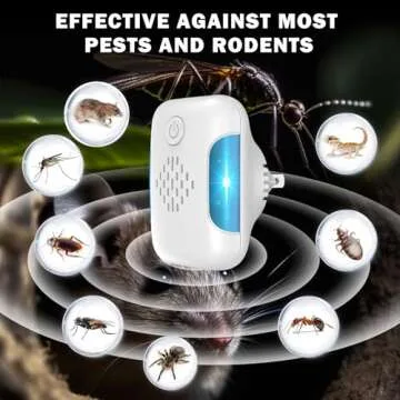 Ultrasonic Pest & Mouse Repeller, Indoor Pest Control, Ultrasonic Pest Repellent, Indoor Pest Control for Home, Kitchen, Office, Warehouse, Hotel, Two Mode Switching, 6 Packs