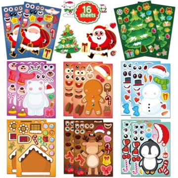 Christmas Stickers for Kids - Creative Stocking Stuffers & Party Favors