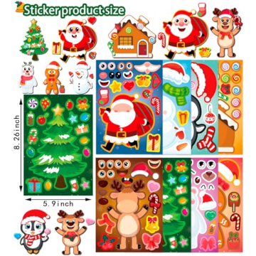 Christmas Stickers for Kids - Perfect Holiday Stocking Stuffers