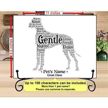 Personalized Great Dane Art Print - Custom Gift for Dog Lovers | Handmade in USA