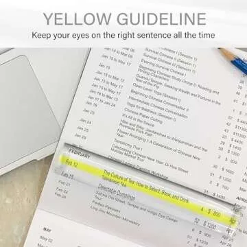 MAGDEPO 2X Magnifying Ruler with Guiding Line for Clarity