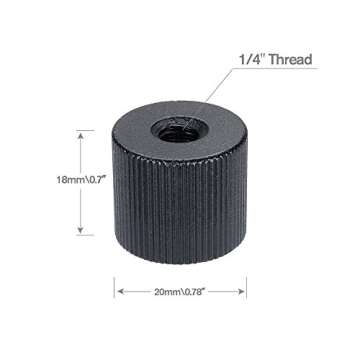 Magic Arm Screw Tripod Nut Barrel Tripod Nut Screw Connection Nut Articulating Arm Tripod Rig Replacement with Standard 1/4"-20 Thread -2 Packs
