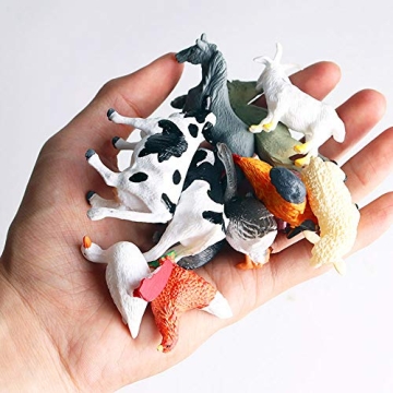 SIENON Mini Farm Animal Figurines - 12Pcs Educational Toys