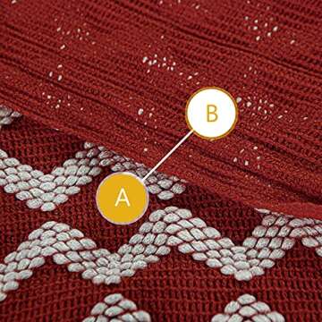 Lightweight Acrylic Knitted Throw Blanket with Tassels