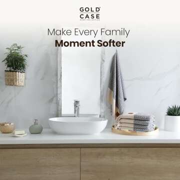 Gold CASE Turkish Hand Towels Set of 4 - 100% Cotton