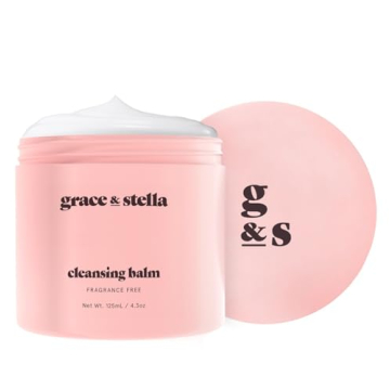 grace & stella Cleansing Balm (4.3 oz/125 ml) Makeup Cleansing Balm - Makeup Remover Balm for All Sk...