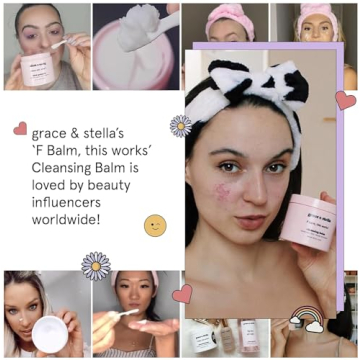 Grace & Stella Vegan Cleansing Balm for Gentle Makeup Removal