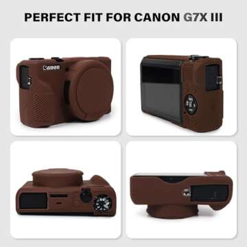 TYUANDOUER Soft Silicone Case for Canon G7X Mark III