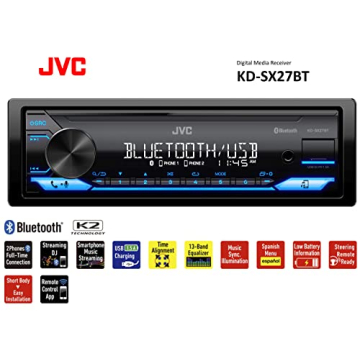 JVC KD-SX27BT Bluetooth Car Stereo 100W USB Charging AM/FM