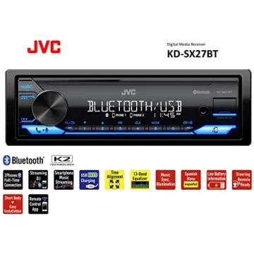 JVC KD-SX27BT Bluetooth Car Stereo 100W USB Charging AM/FM