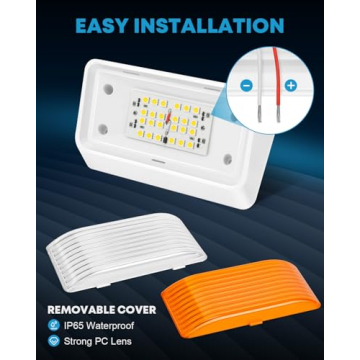Kohree LED RV Porch Light 320 Lumen with Amber & Clear Lenses